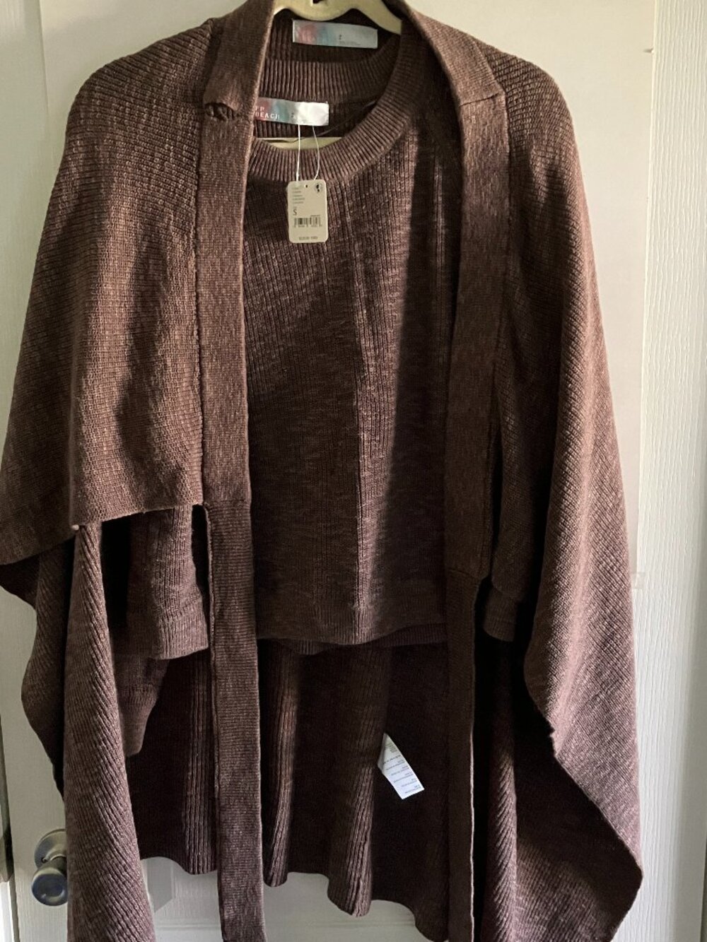 Free People Beach Cozy Shirt with Poncho New with Tags Size Small Orig $128